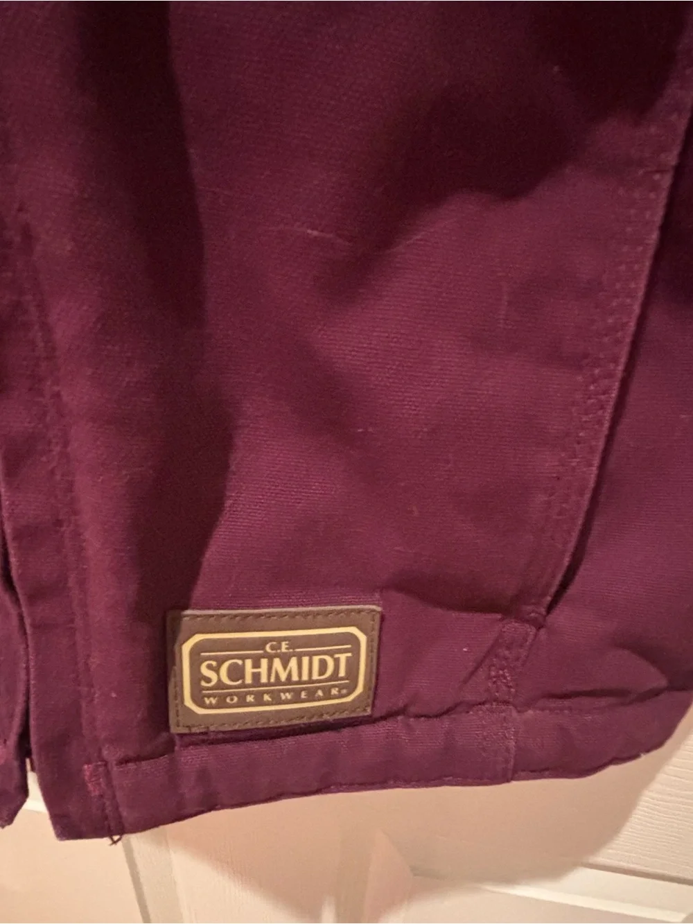 CE Schmidt Kids Hooded Jacket in Deep Plum Work Coat